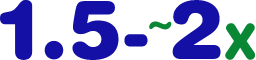 Icono de 1.5 a 2 veces